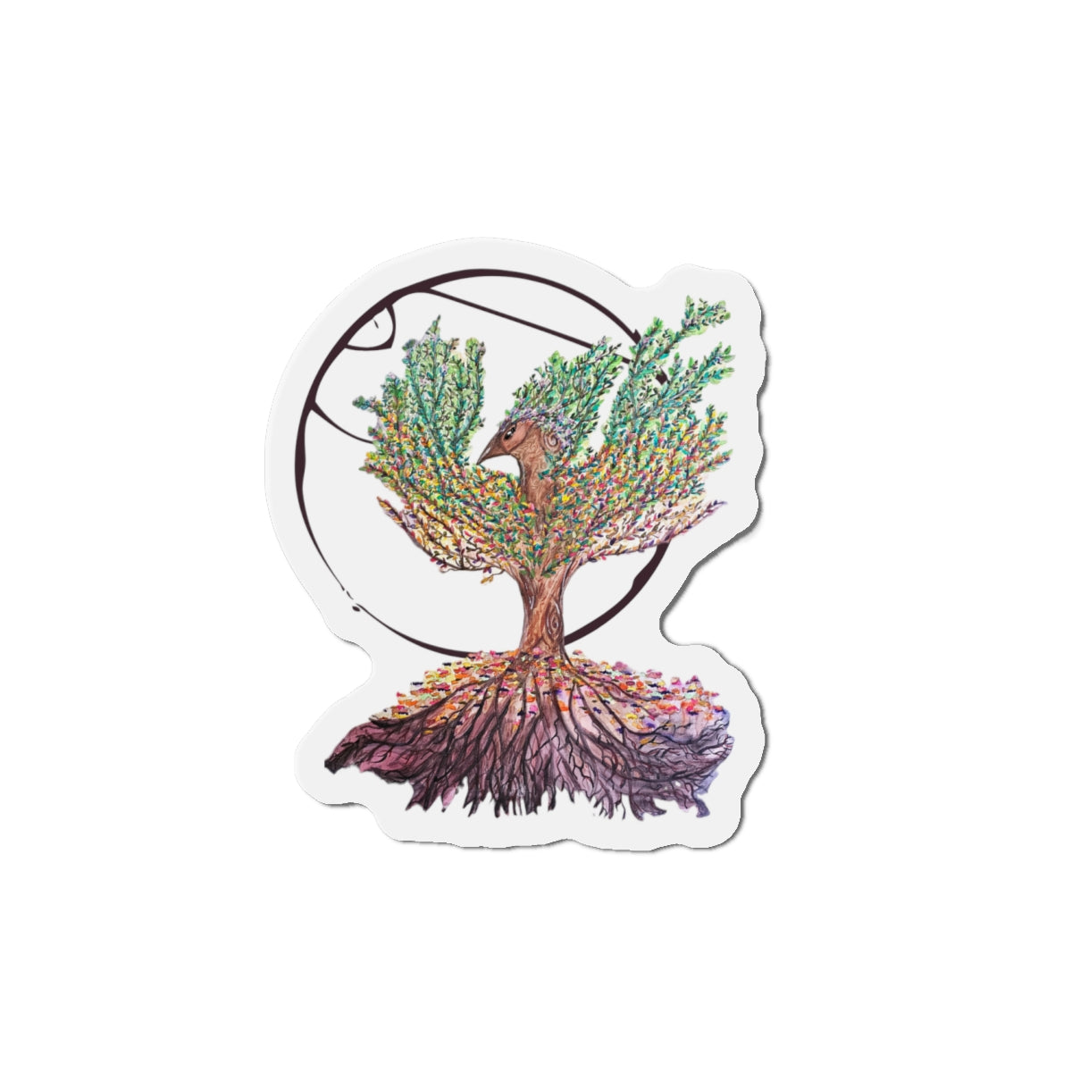 Phoenix Tree Die-Cut Magnets