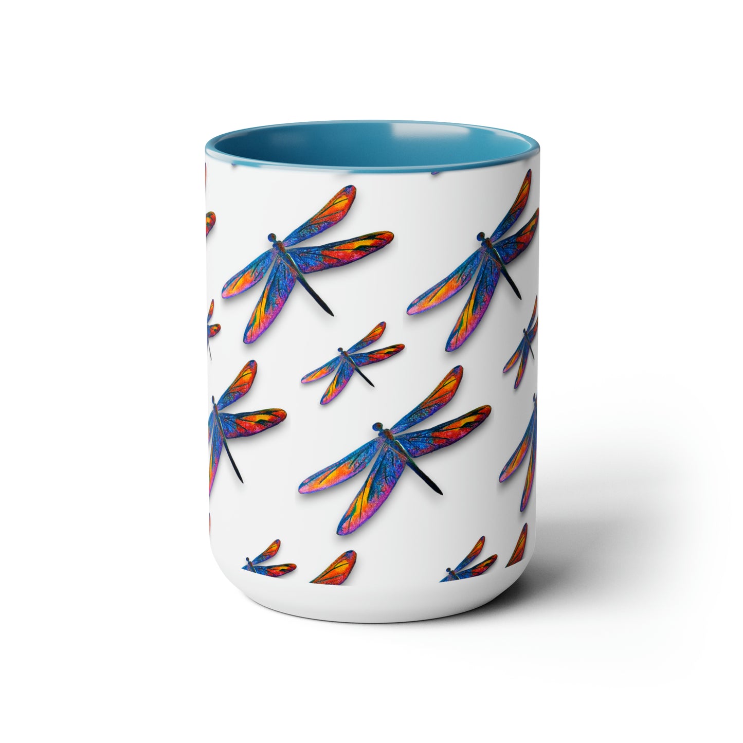 Dragonfly Two-Tone Coffee Mugs, 15oz