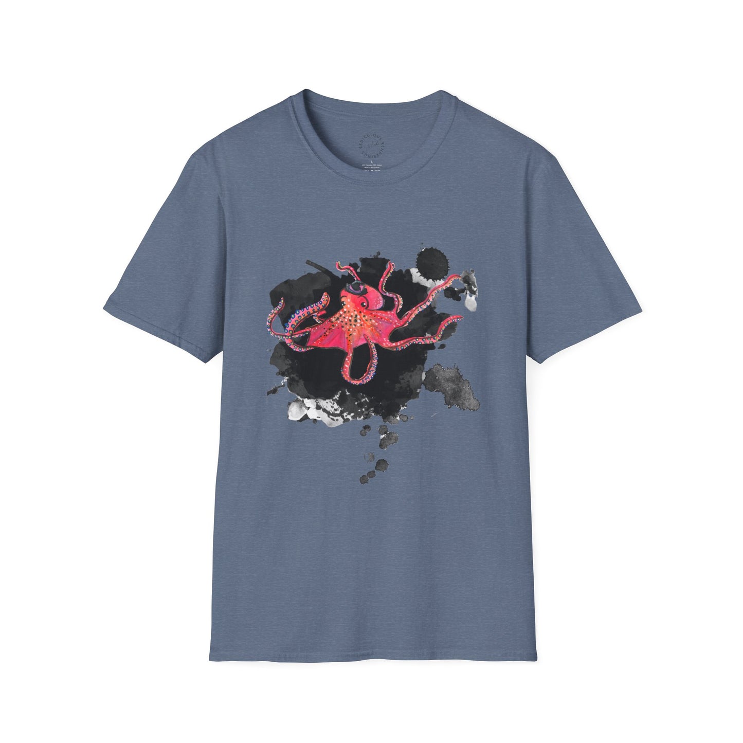 Octopus Ink Blot Unisex Softstyle T-Shirt