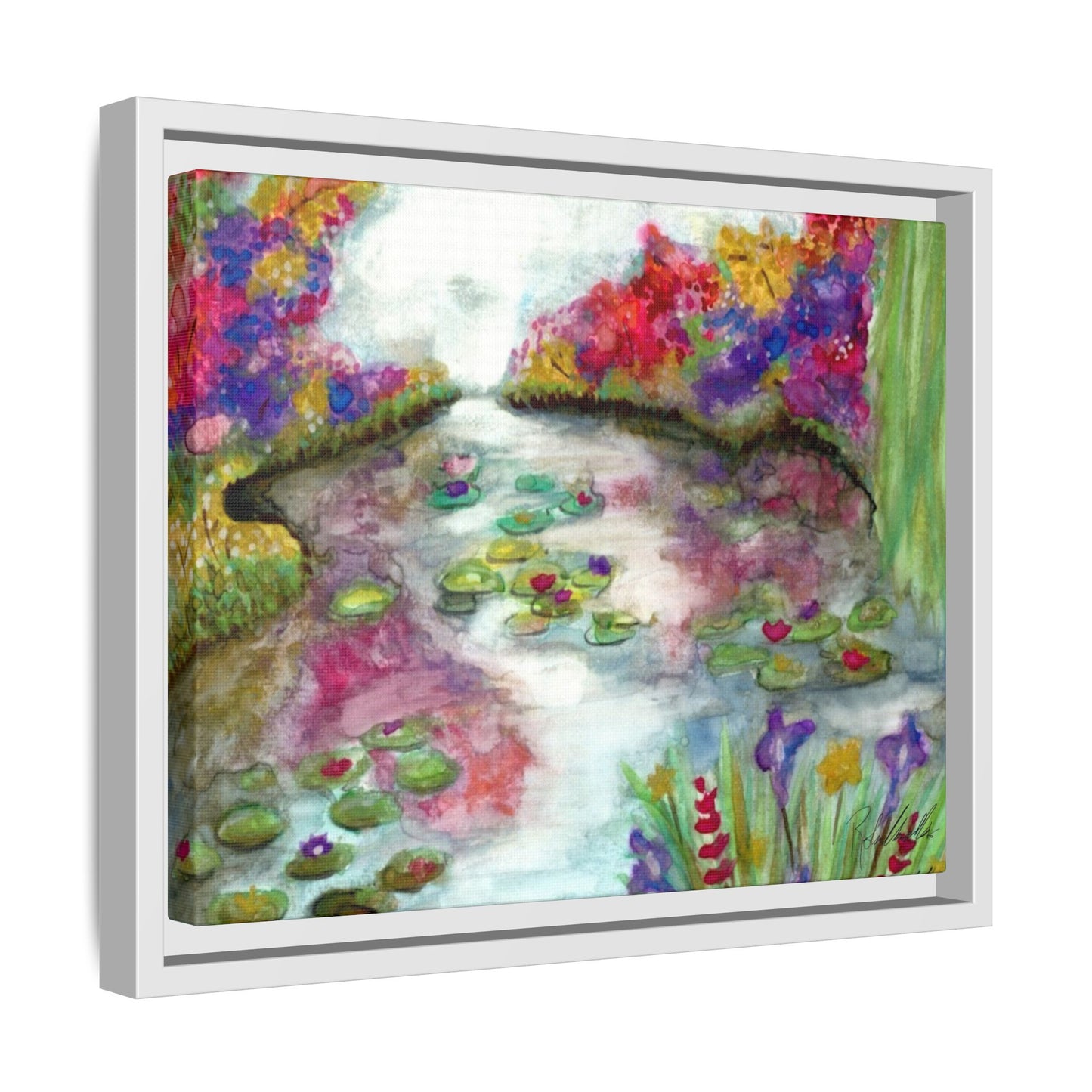 Floral Summer Pond Framed Wall Art