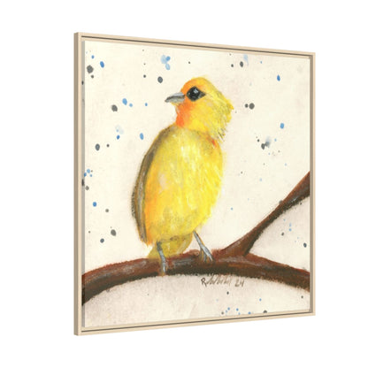 Yellow Canary Bird Framed Wall Art