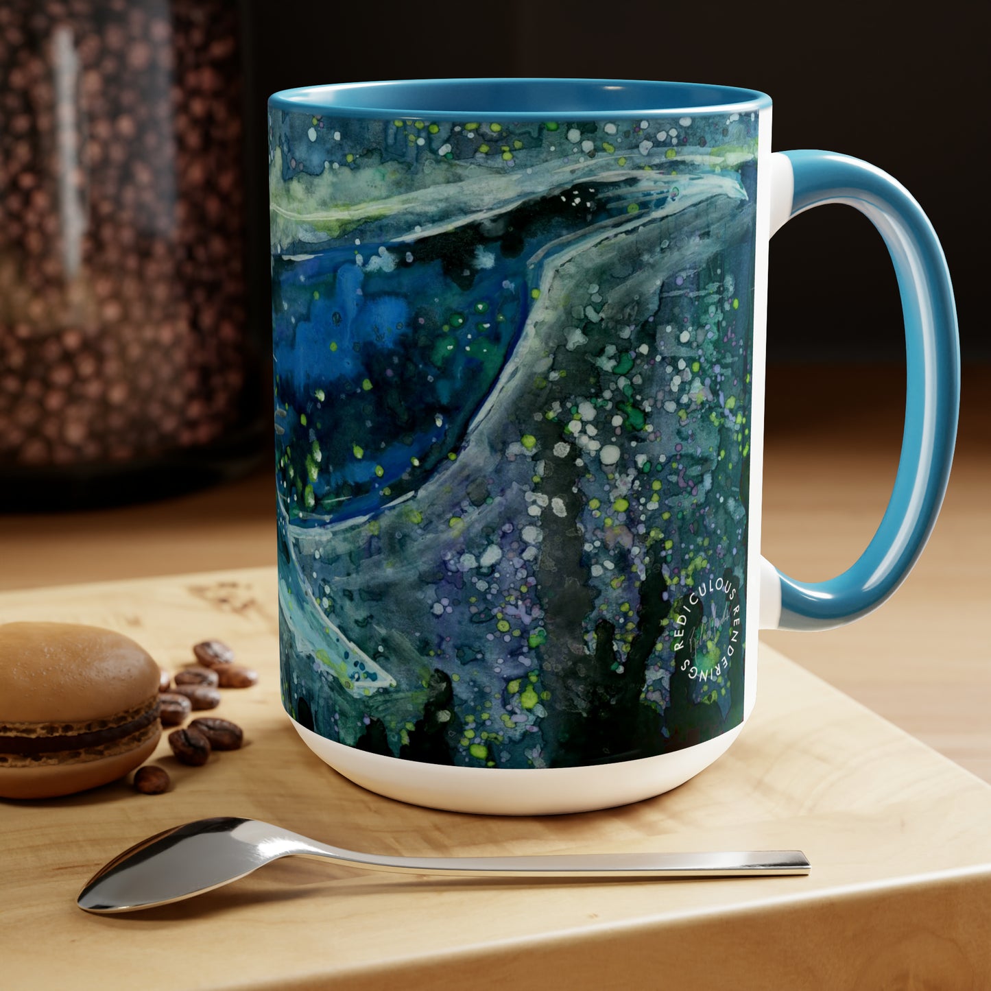 Whale Two-Tone Coffee Mugs, 15oz