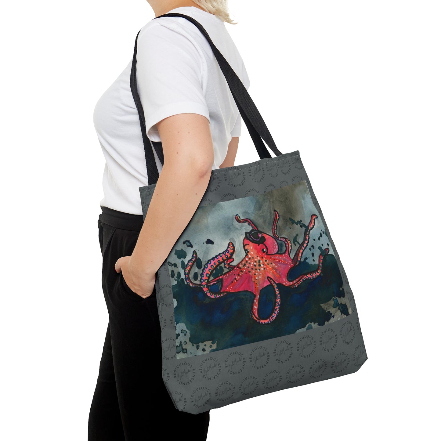 Red Octopus Tote