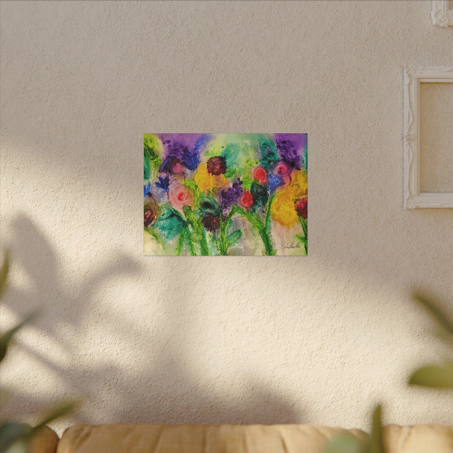 Abstract Flowers Canvas Gallery Wrap