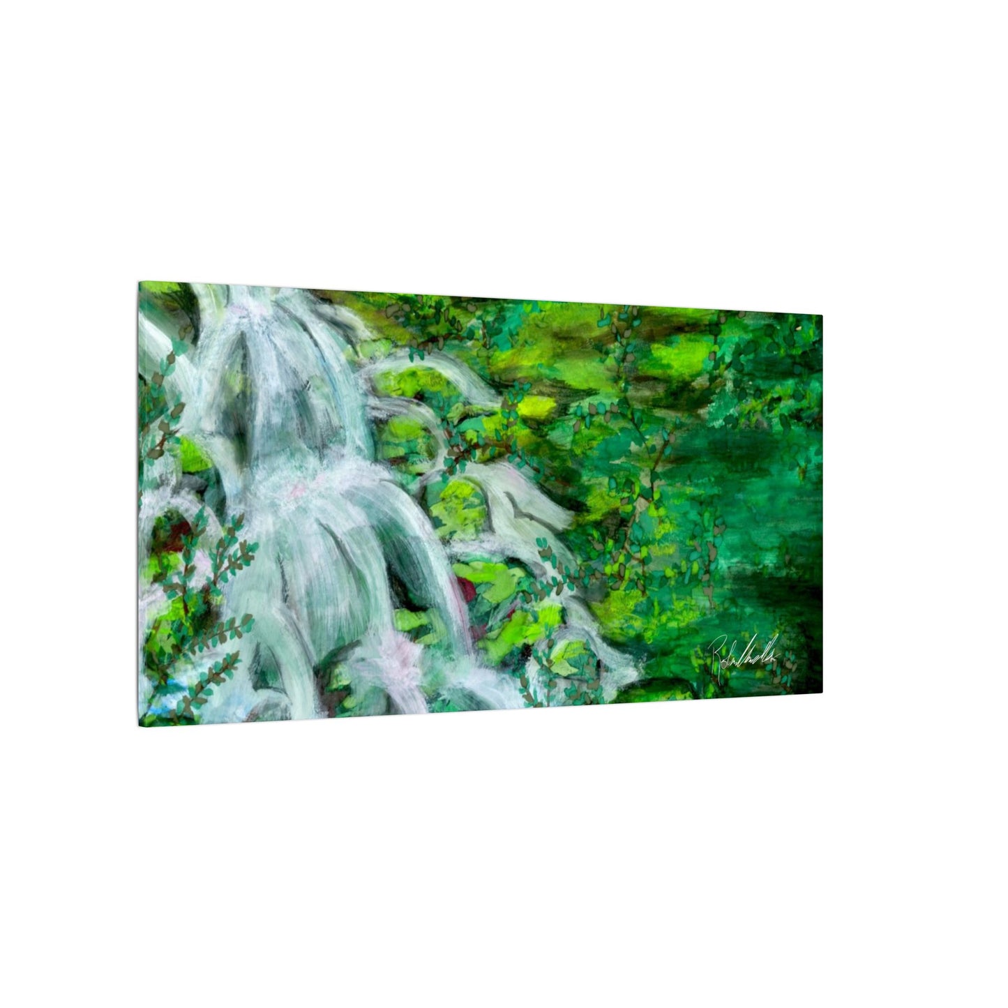 Mossy Waterfall Canvas Gallery Wrap