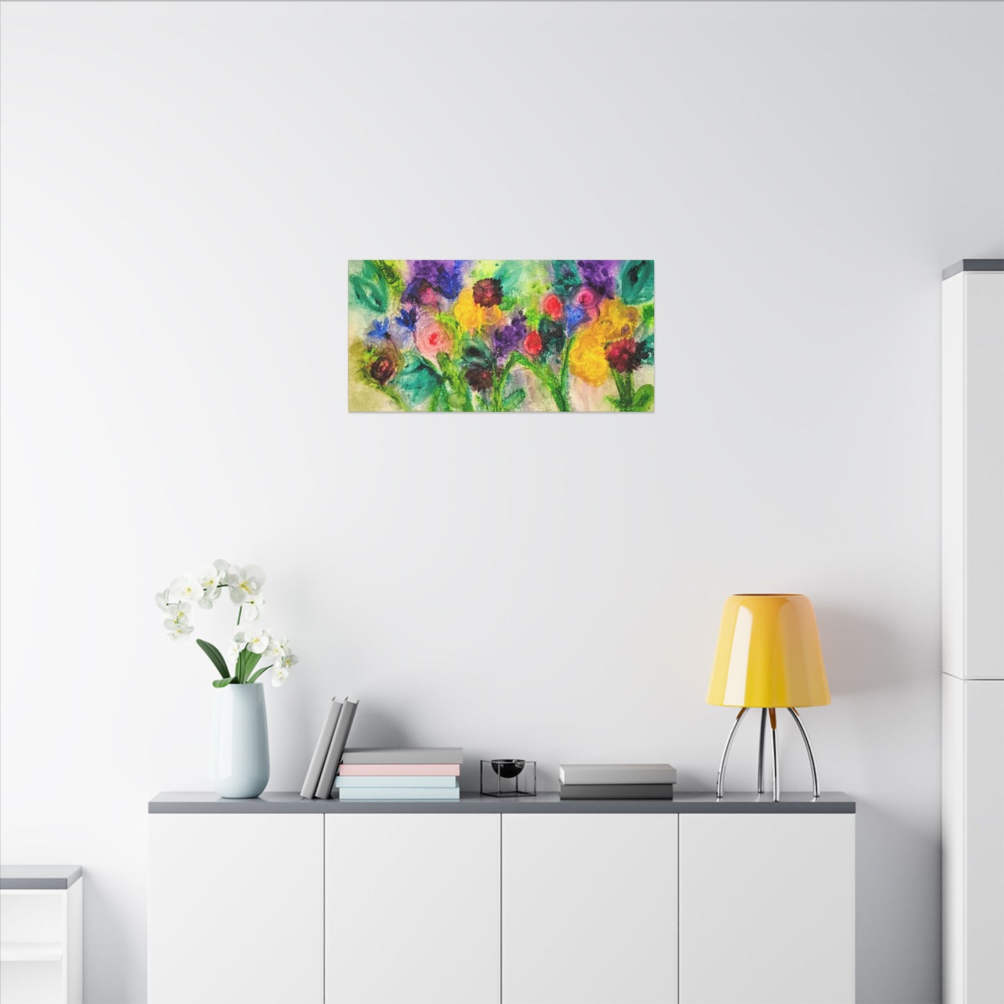 Abstract Flowers Canvas Gallery Wrap