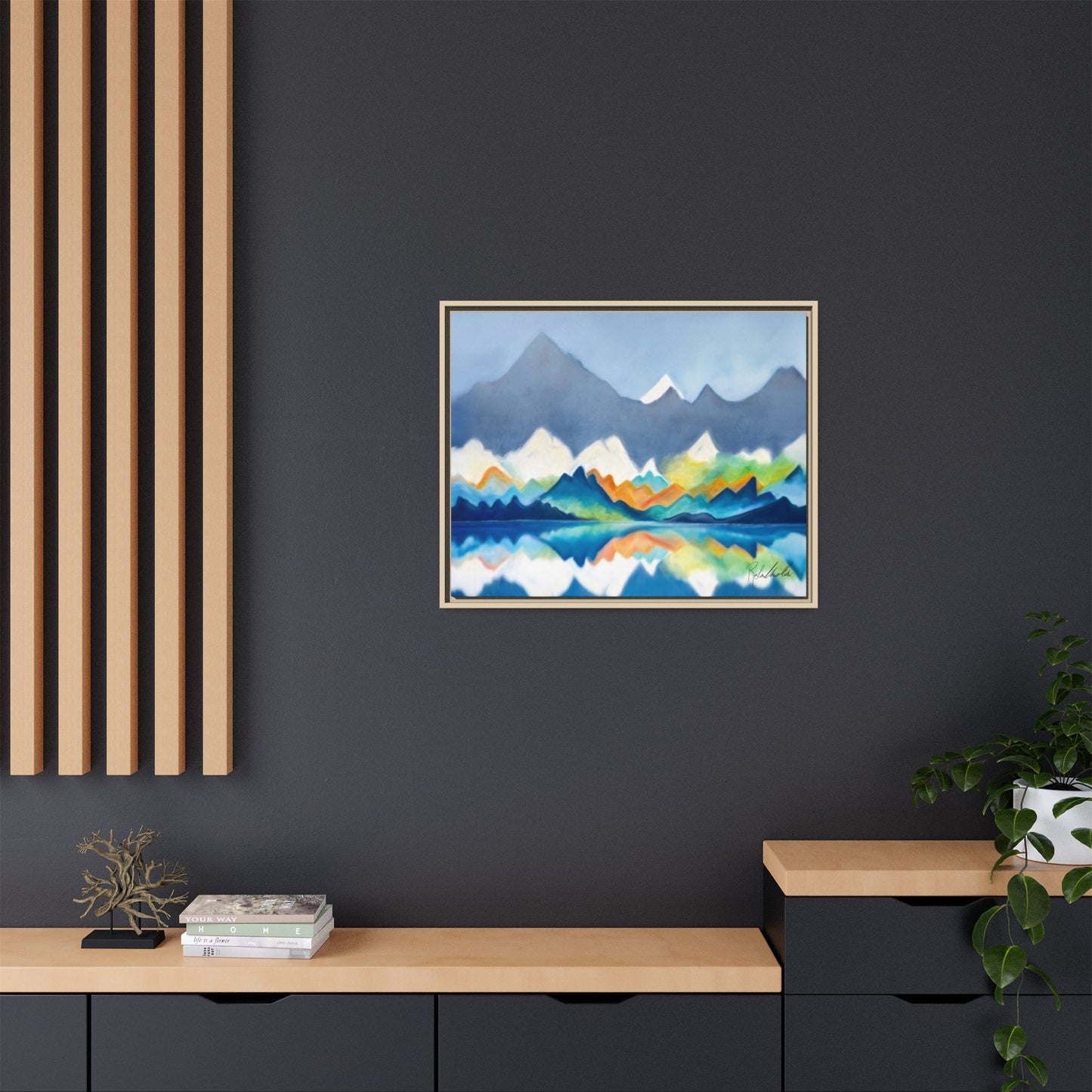 Blue and Gray Smokey Mountains Framed Wall Art