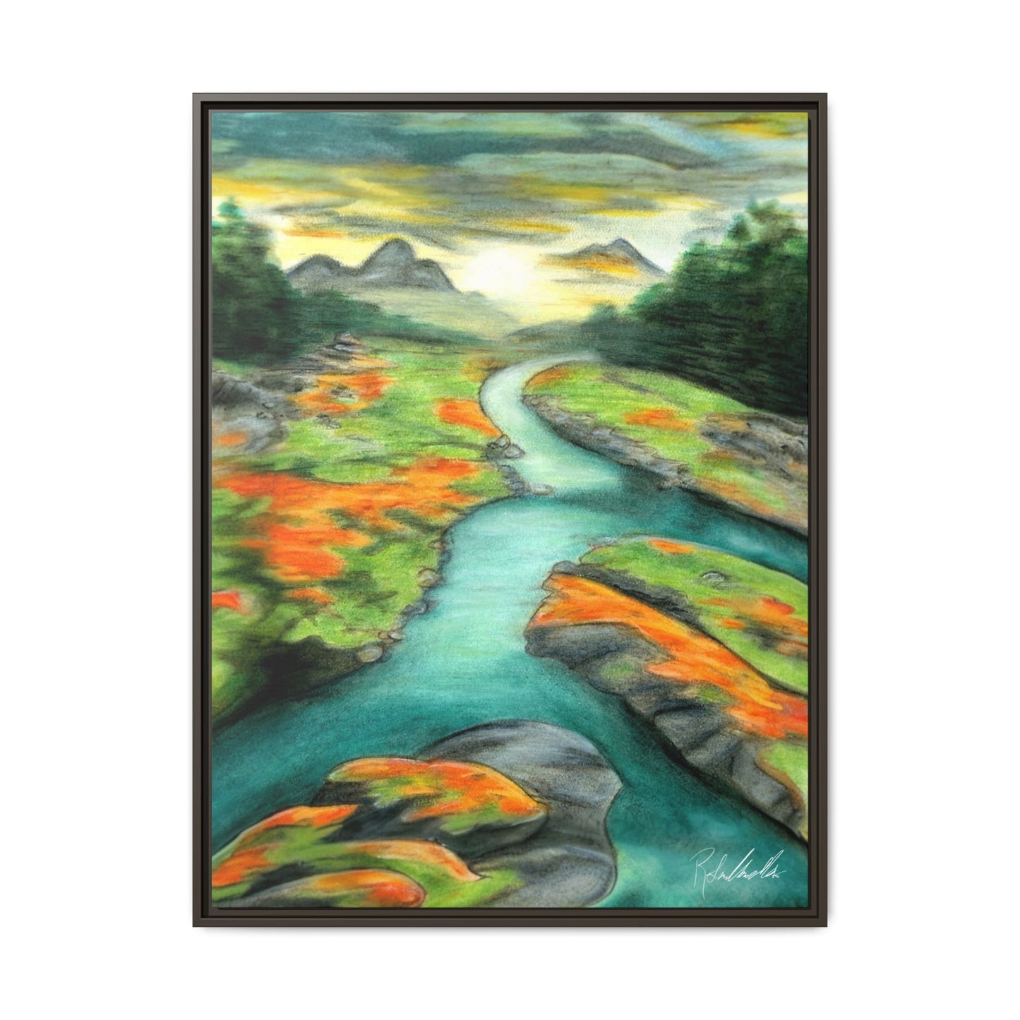 Mountain Stream Framed Wall Art