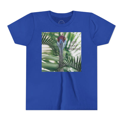 Youth Tee — 'Just That Person' Tropical Bird Graphic