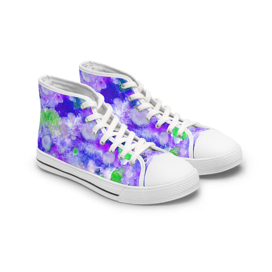 Purple Dot Unisex Classic High Top Sneakers