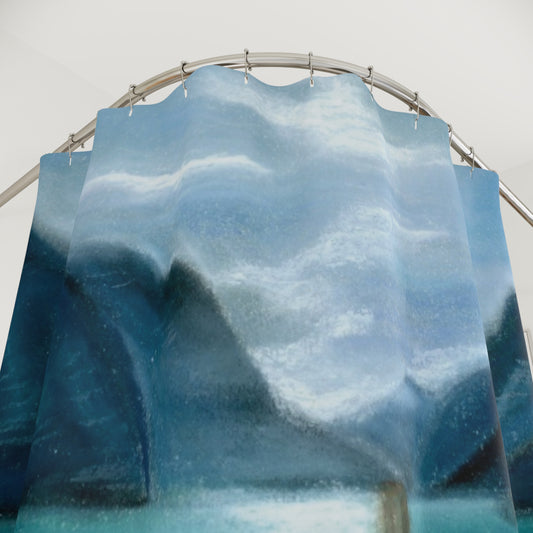 Misty Lake Mornings Shower Curtain