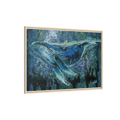 Watercolor Whale Framed Wall Art