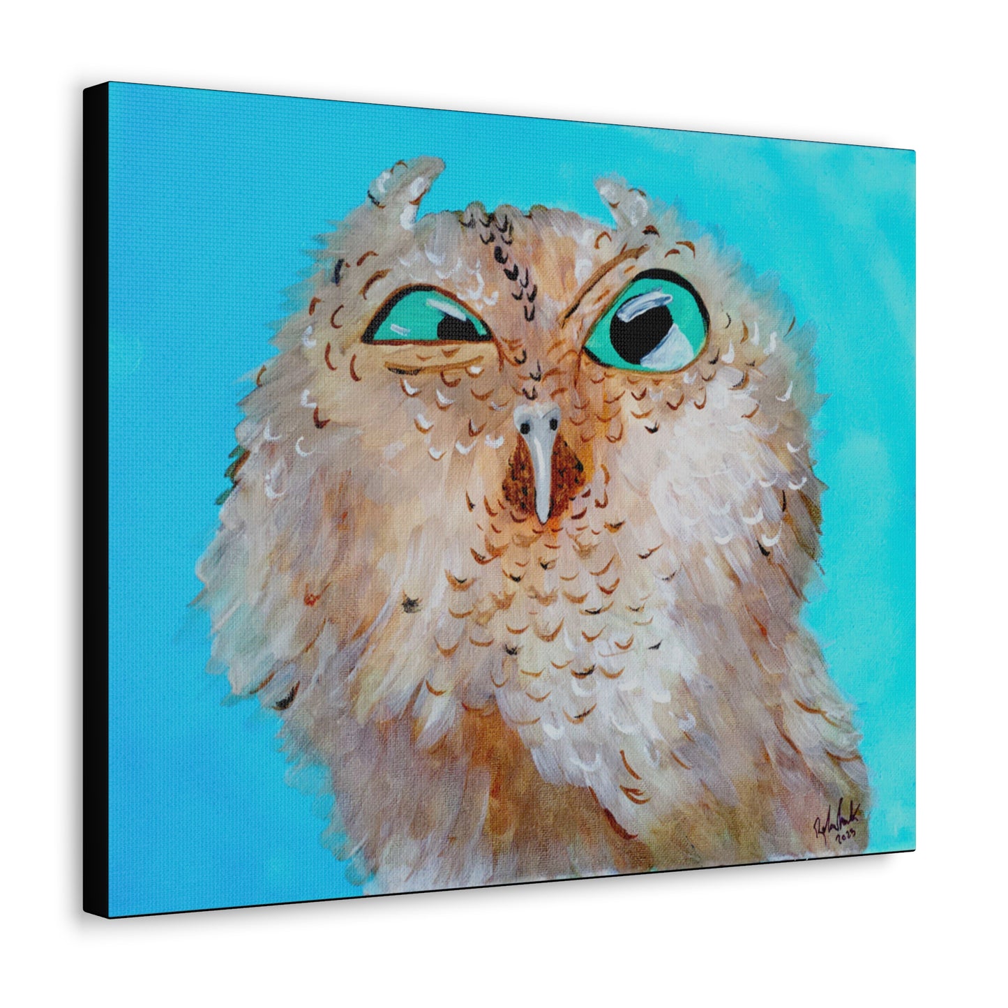 Grumpy Owl Canvas Gallery Wraps