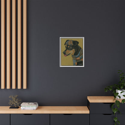 Small Chihuahua Dog in Hat Framed Wall Art