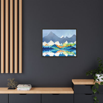 Blue and Gray Smokey Mountains Framed Wall Art