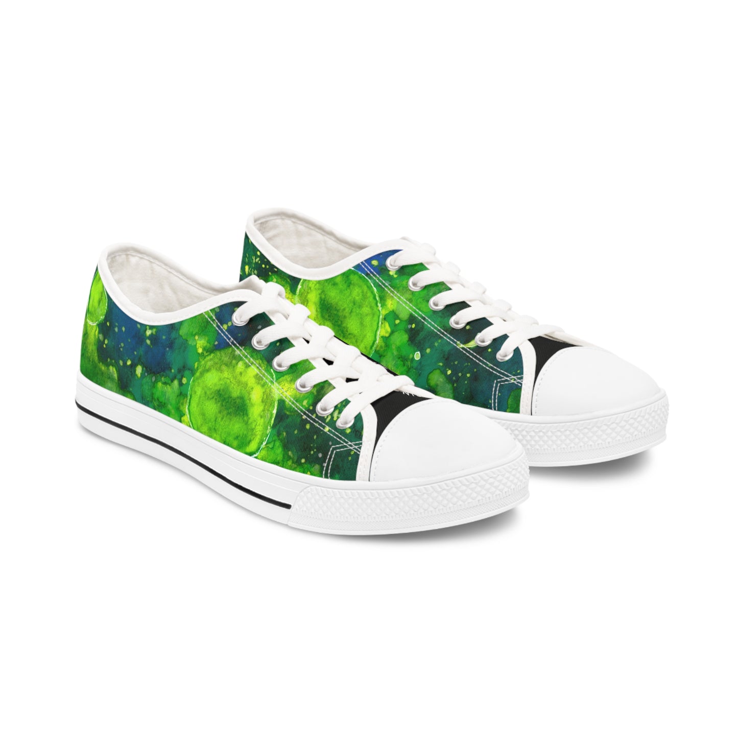 Green Galaxy Unisex Classic Low Top Sneakers Closed Toe Casual Walking Fashion Shoes