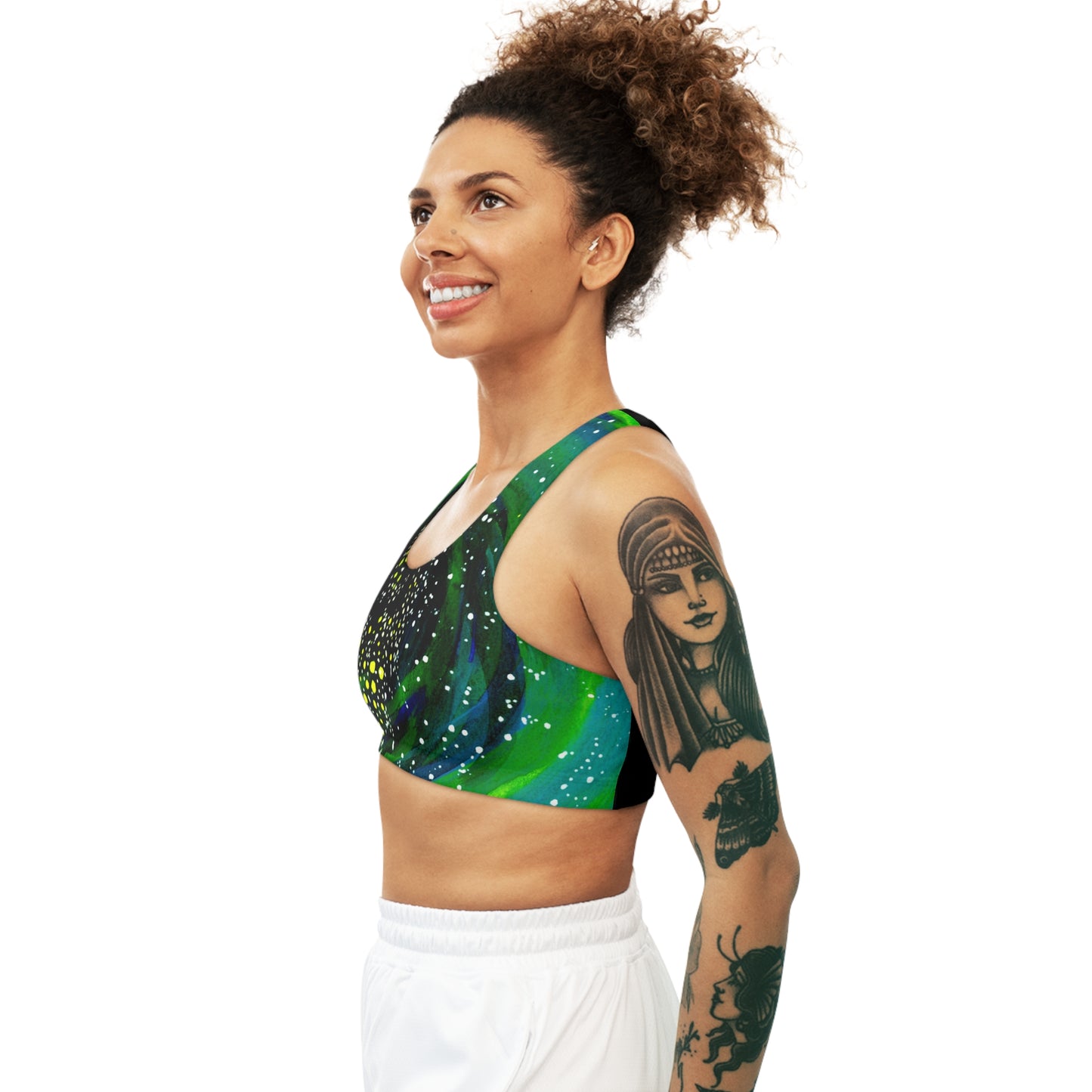 Spiral Galaxy Seamless Sports Bra (AOP)