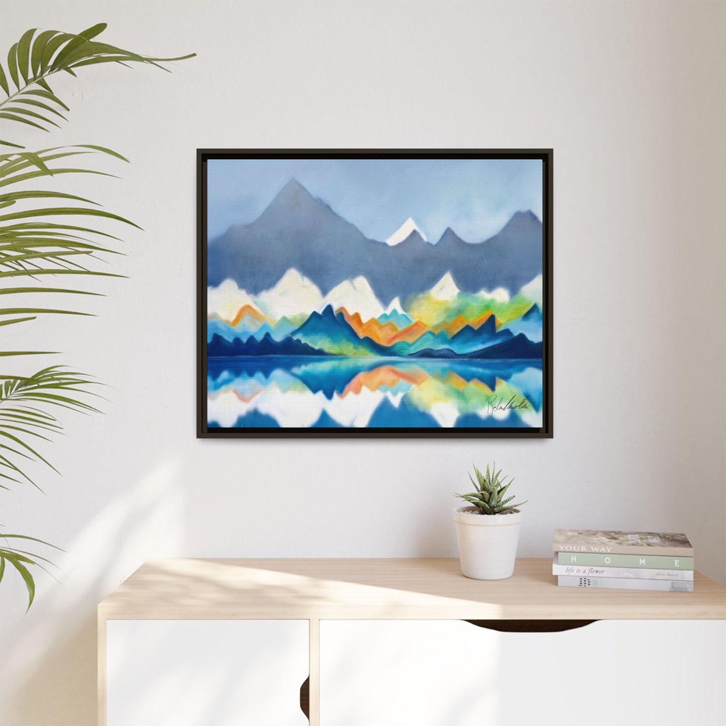 Blue and Gray Smokey Mountains Framed Wall Art