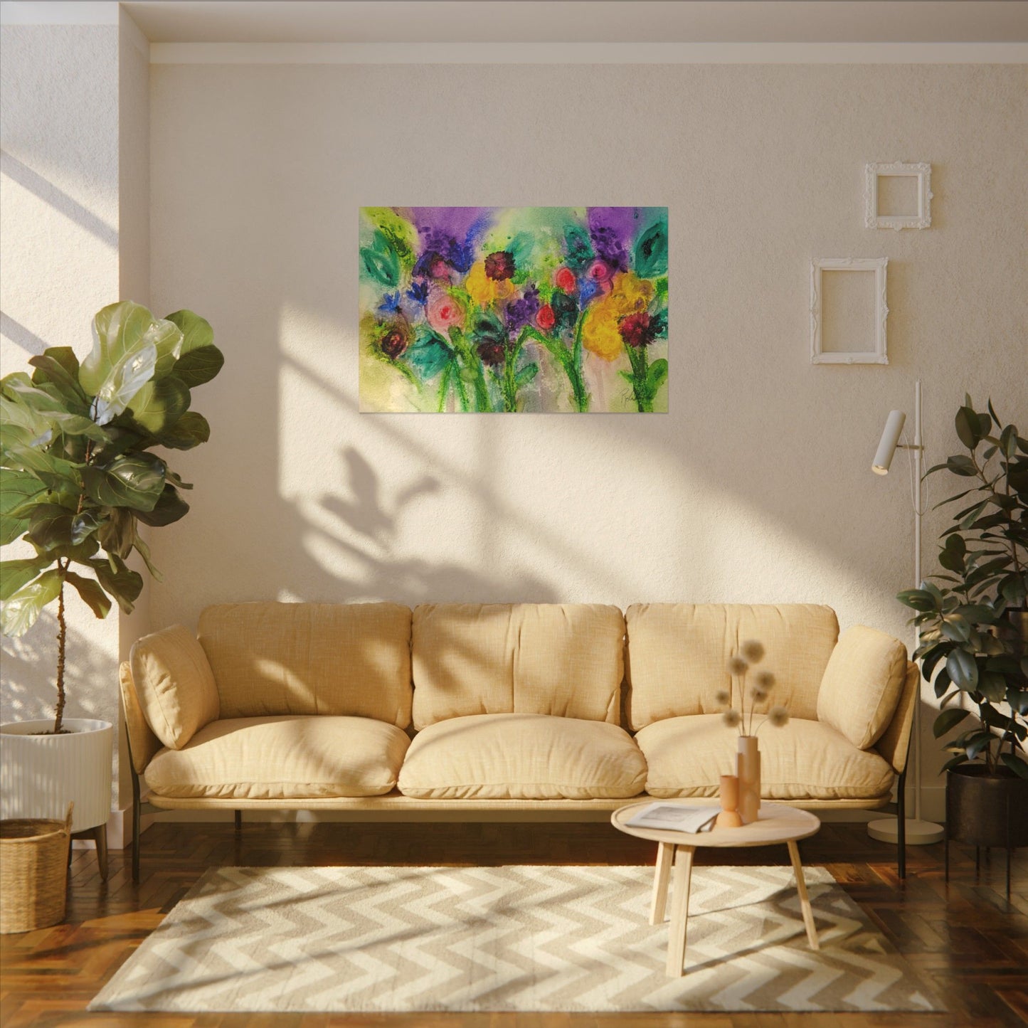 Abstract Flowers Canvas Gallery Wrap