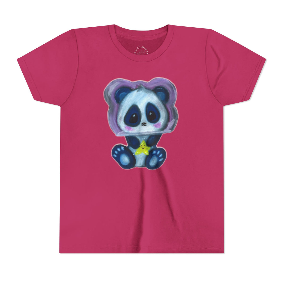 Cute Star Panda Youth Tee — Adorable Cartoon Panda Kids T-Shirt
