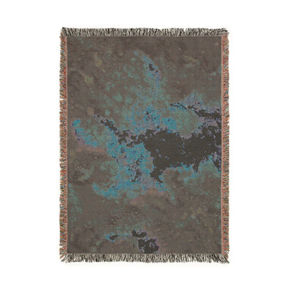 Abstract Aurora Woven Blanket — Colorful Pixel Art Throw for Living Room & Bedroom