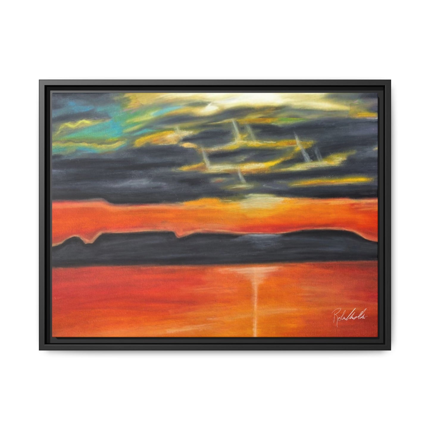 Sleeping Giant at Sunset Framed Wall Art