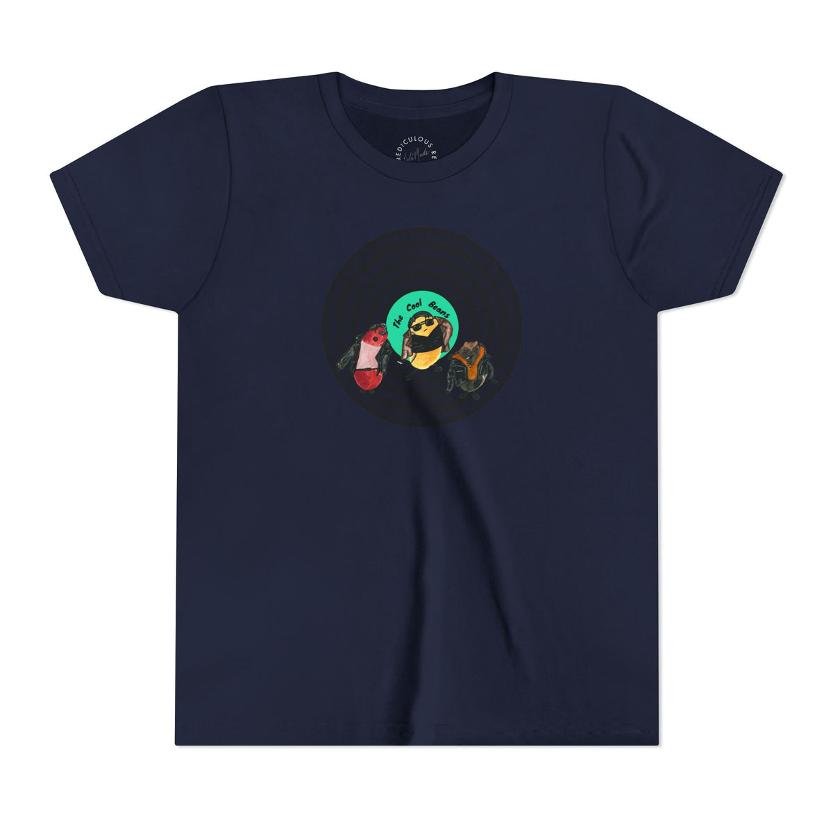Youth Tee — Cute Cool Beans Retro Vinyl Graphic