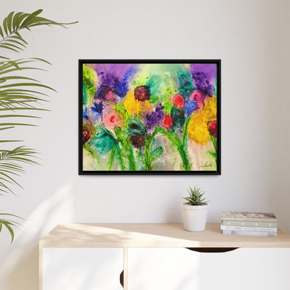 Abstract Flowers Framed Wall Art