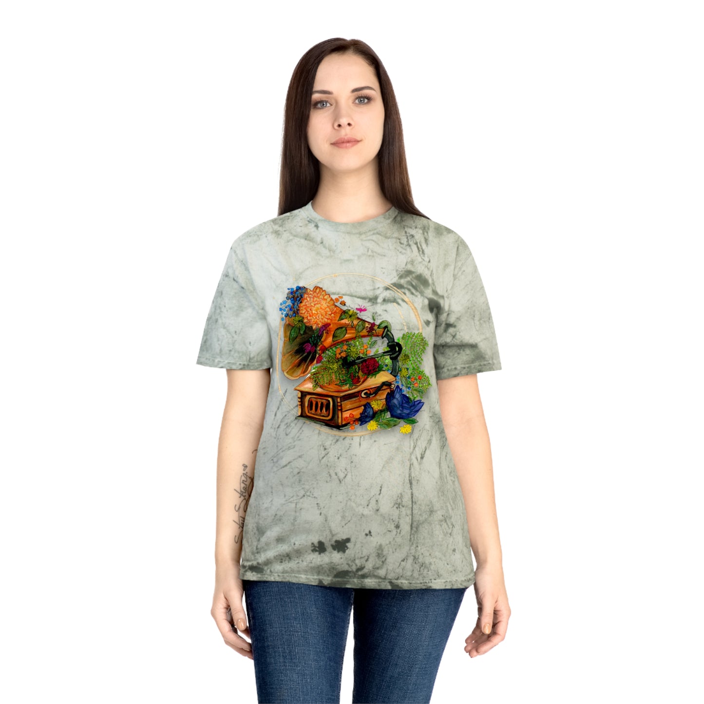 Vintage Phonograph Unisex Color Blast T-Shirt