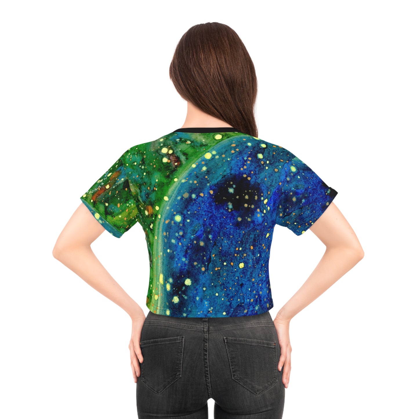 Blue Planet Galaxy Crop Tee (AOP)