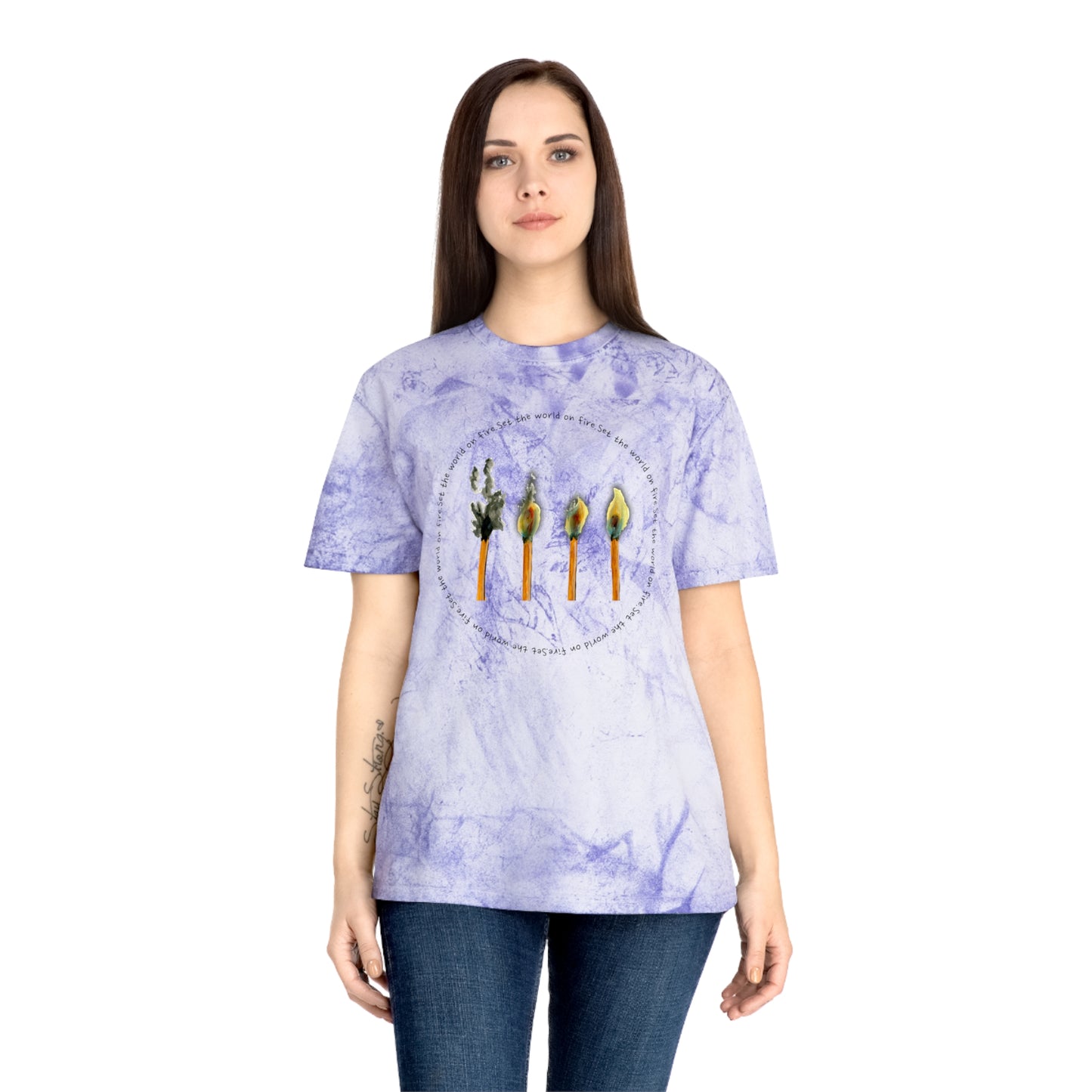 Light the world on fire Unisex Color Blast T-Shirt