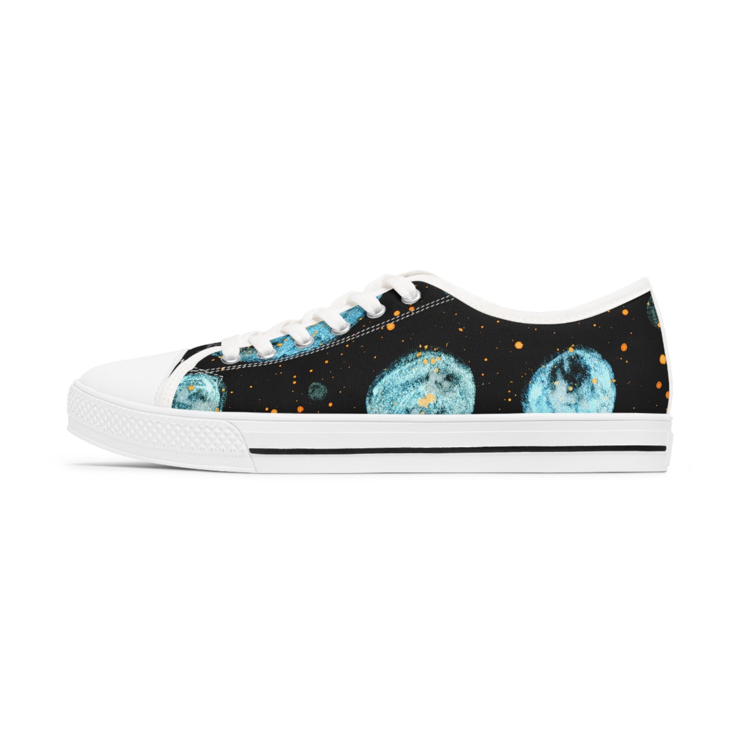 Little Blue Planets Galaxy Unisex Classic Low Top Sneakers Closed Toe Casual Walking Fashion Shoes