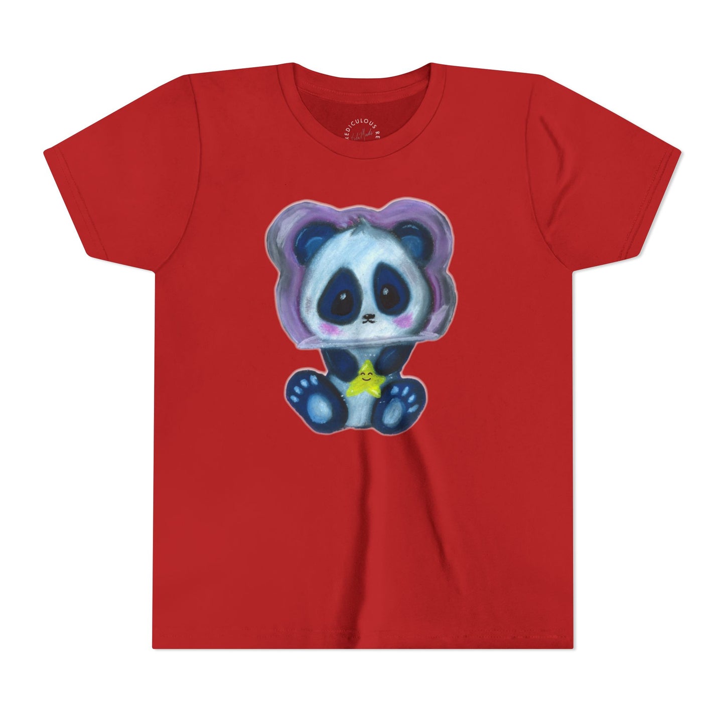 Cute Star Panda Youth Tee — Adorable Cartoon Panda Kids T-Shirt