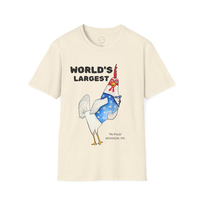 World's Largest Chicken T-Shirt — Funny Patriotic Rooster Tee
