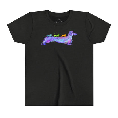 Dachshund Rainbow Crew Youth Tee
