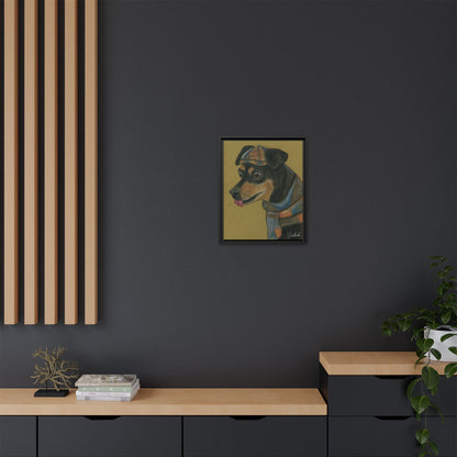 Small Chihuahua Dog in Hat Framed Wall Art