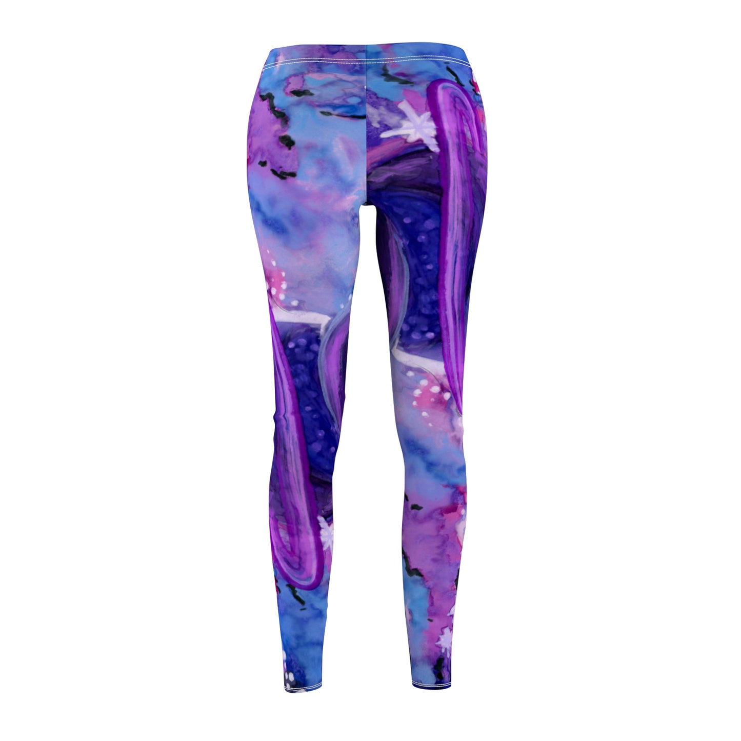 Purple Galaxy Women's Cut & Sew Casual Leggings (AOP)