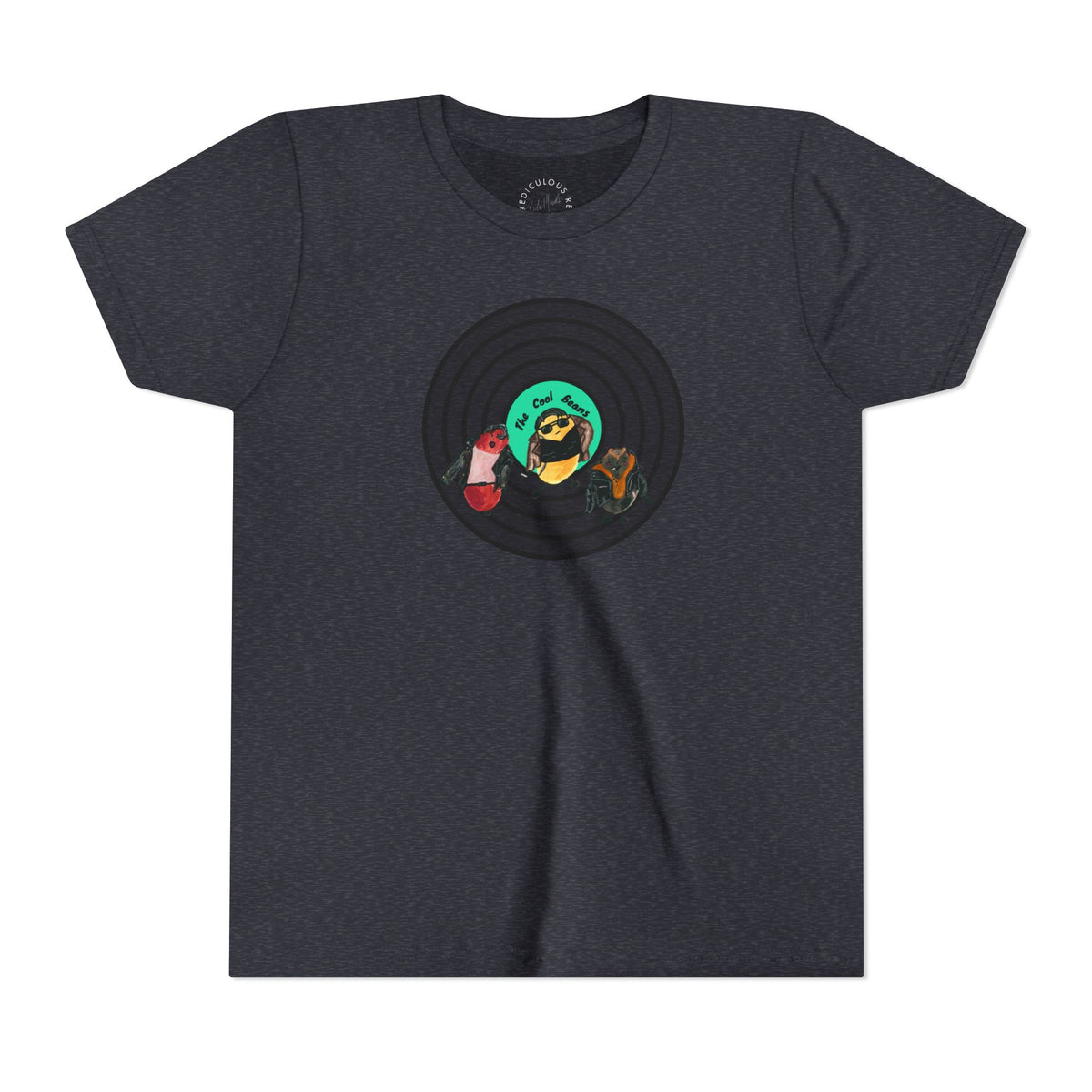 Youth Tee — Cute Cool Beans Retro Vinyl Graphic