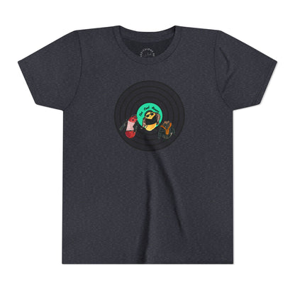 Youth Tee — Cute Cool Beans Retro Vinyl Graphic