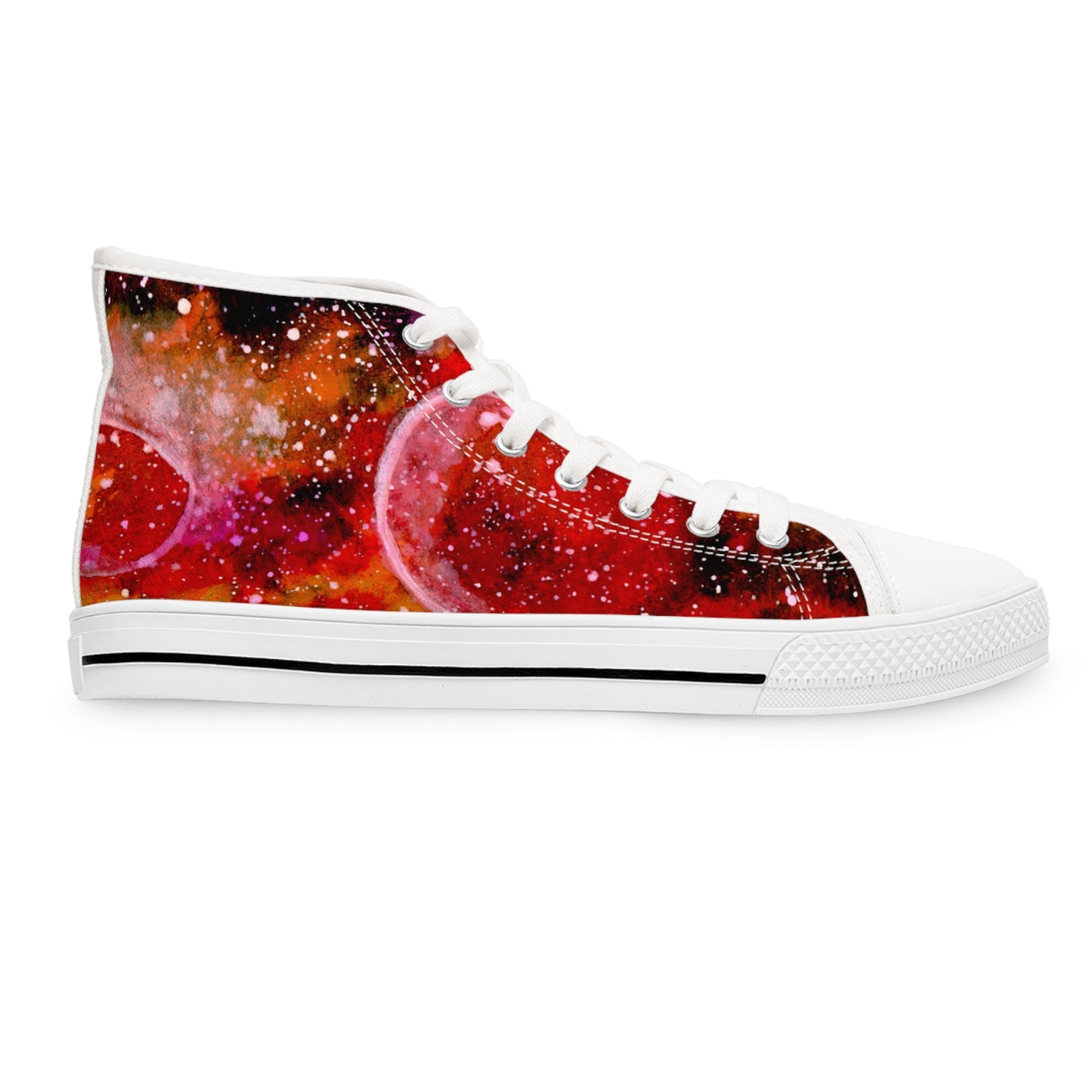 Orange Moons Galaxy Unisex Classic High Top Sneakers