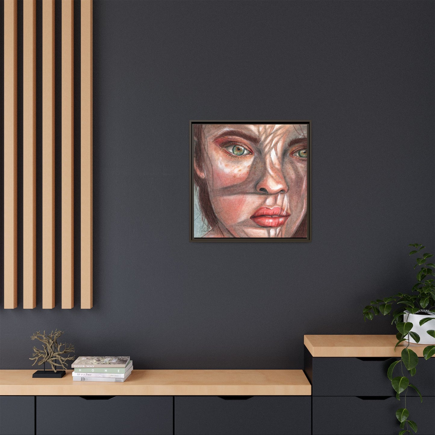Woman In the Shadows Framed Wall Art