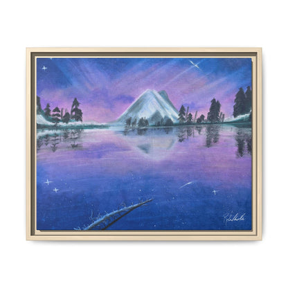 Purple Sky Over Lone Mountain Framed Wall Art