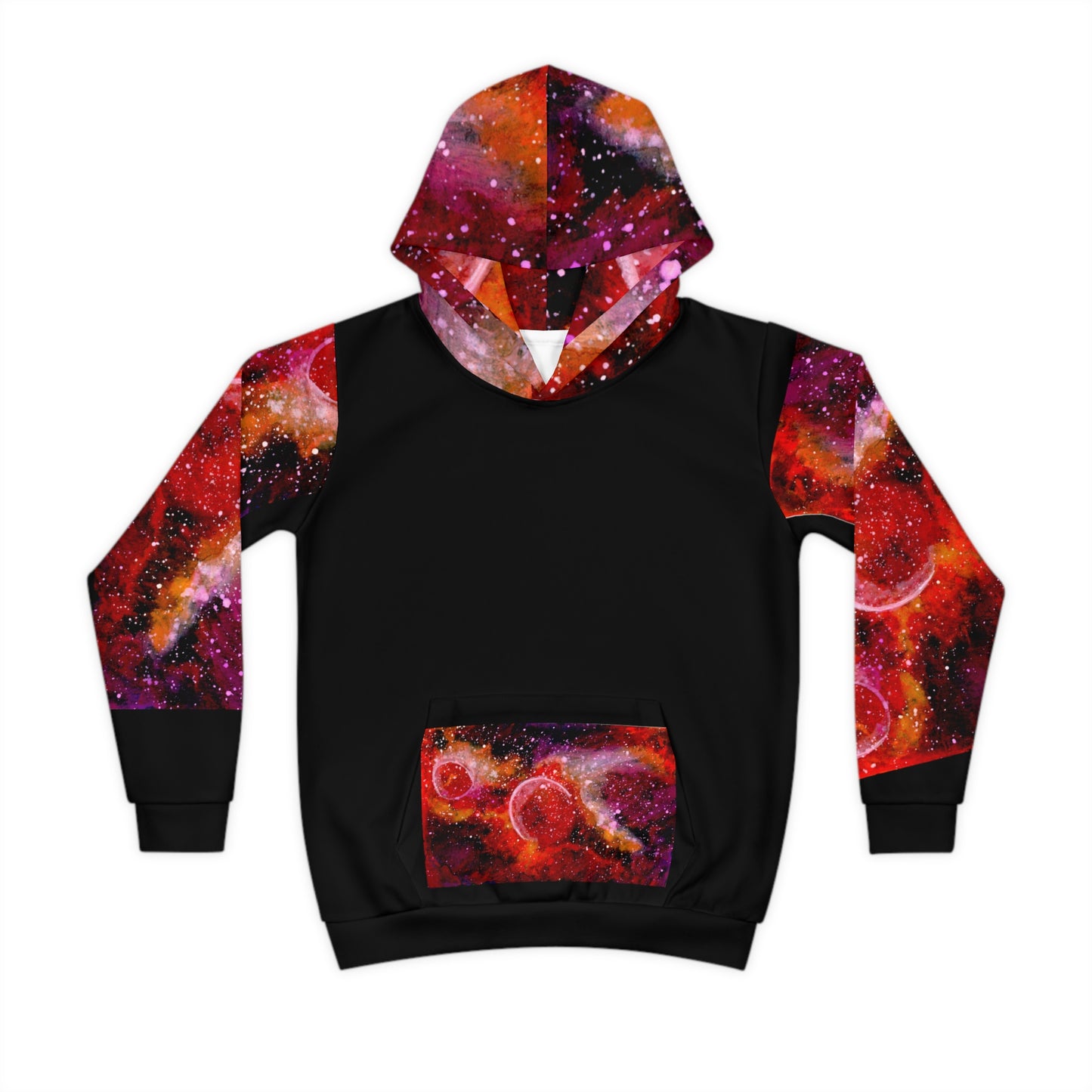 Orange Moons Galaxy Children's Hoodie (AOP)