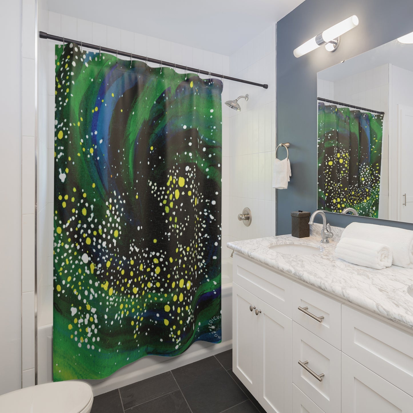 Spiral Galaxy Shower Curtain
