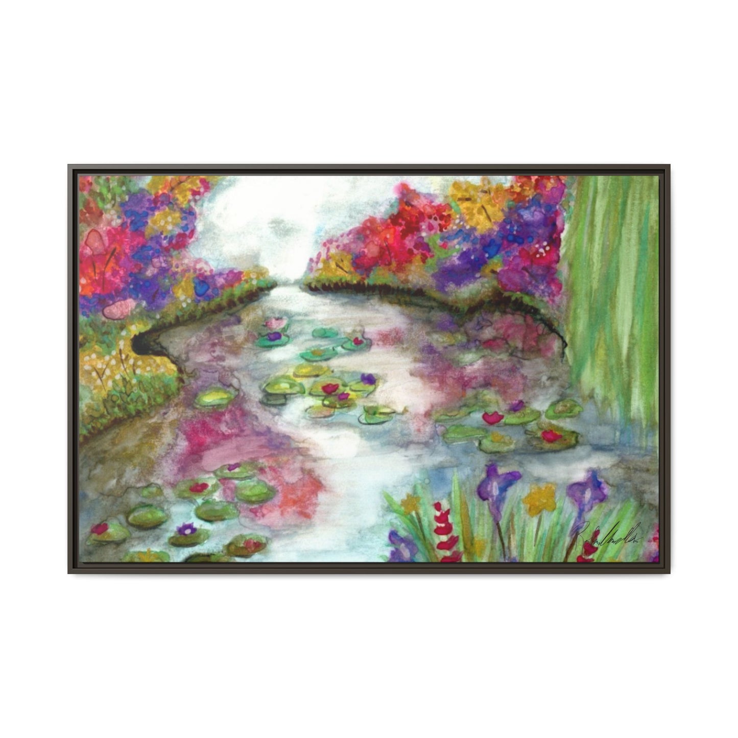 Floral Summer Pond Framed Wall Art