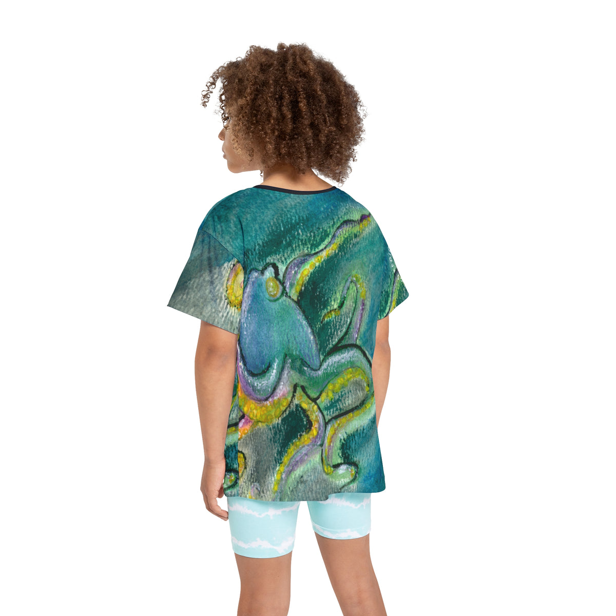Kids Octopus Sports Jersey — Colorful Ocean Art Athletic Tee