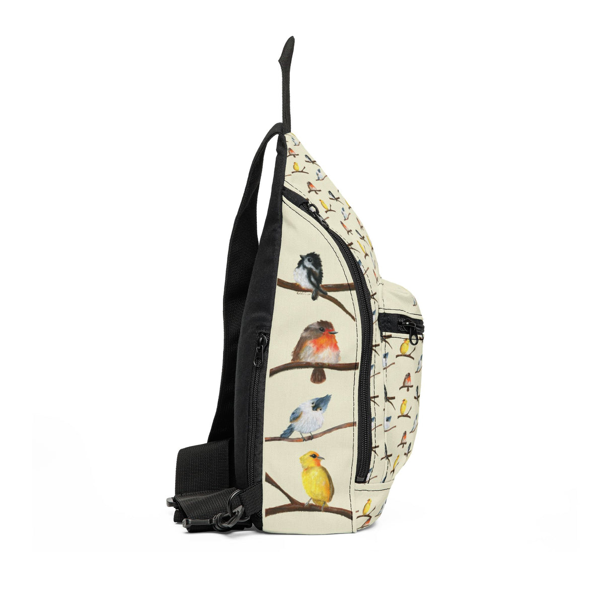 Colorful Bird Pattern Sling Bag - Lightweight Crossbody for Everyday Adventures