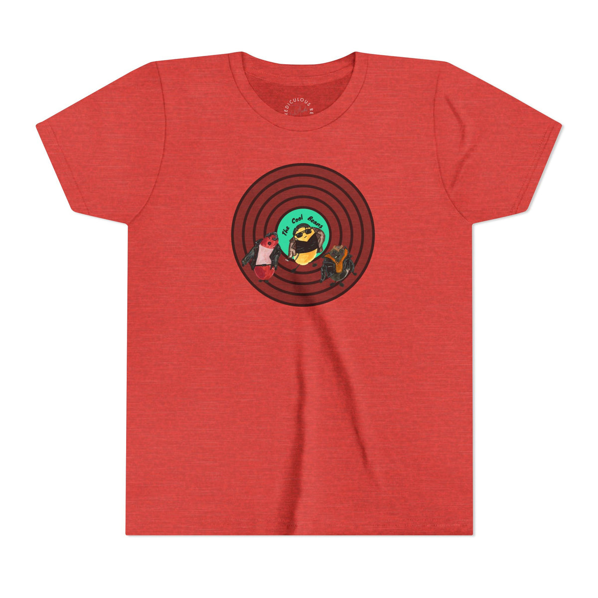 Youth Tee — Cute Cool Beans Retro Vinyl Graphic