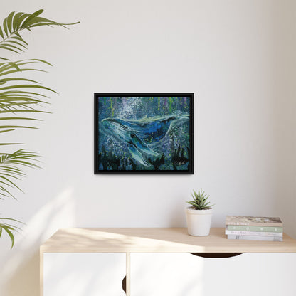Watercolor Whale Framed Wall Art