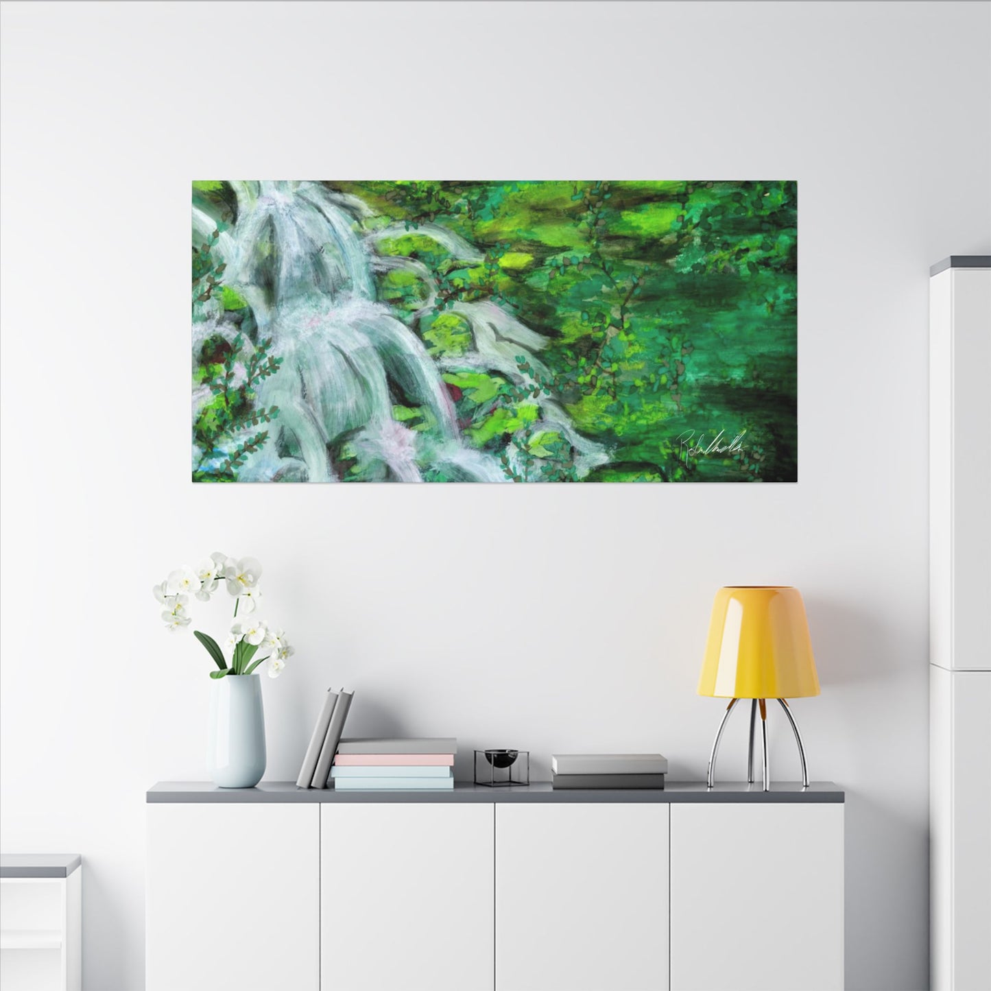 Mossy Waterfall Canvas Gallery Wrap